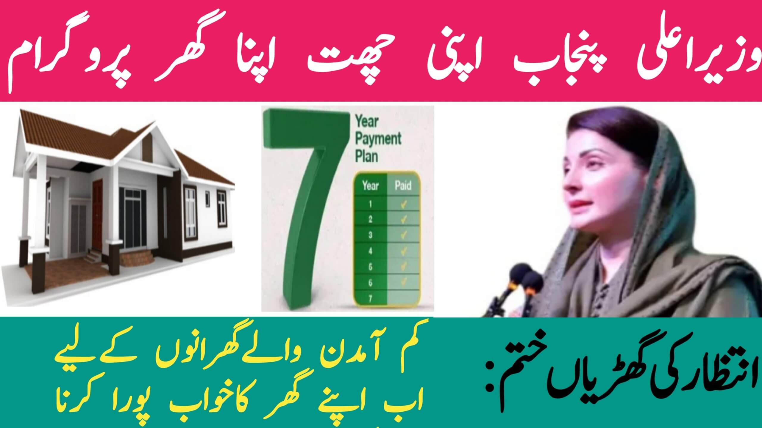 CM Punjab Apni Chhat Apna Ghar Program 2025 Latest Update For Poor Families, ehsasapnaghar.com