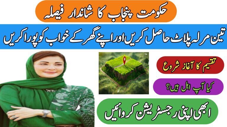 CM Punjab Free 3-Marla Plot Scheme || Online Registration Now Open (2025 Update), ehsasapnaghar.com